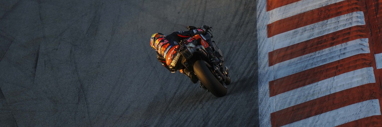 Brad Binder riding his KTM during 2026 MotoGP testing