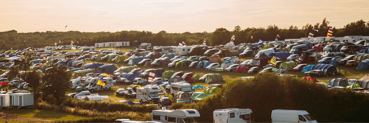 One of Silverstone's official campsites