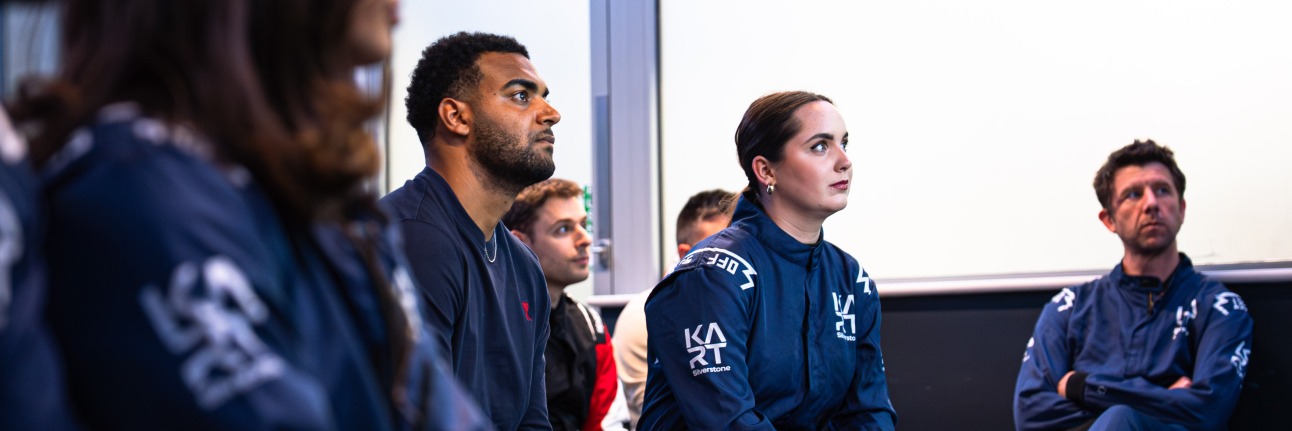 Kart Silverstone customers receiving a pre-race briefing