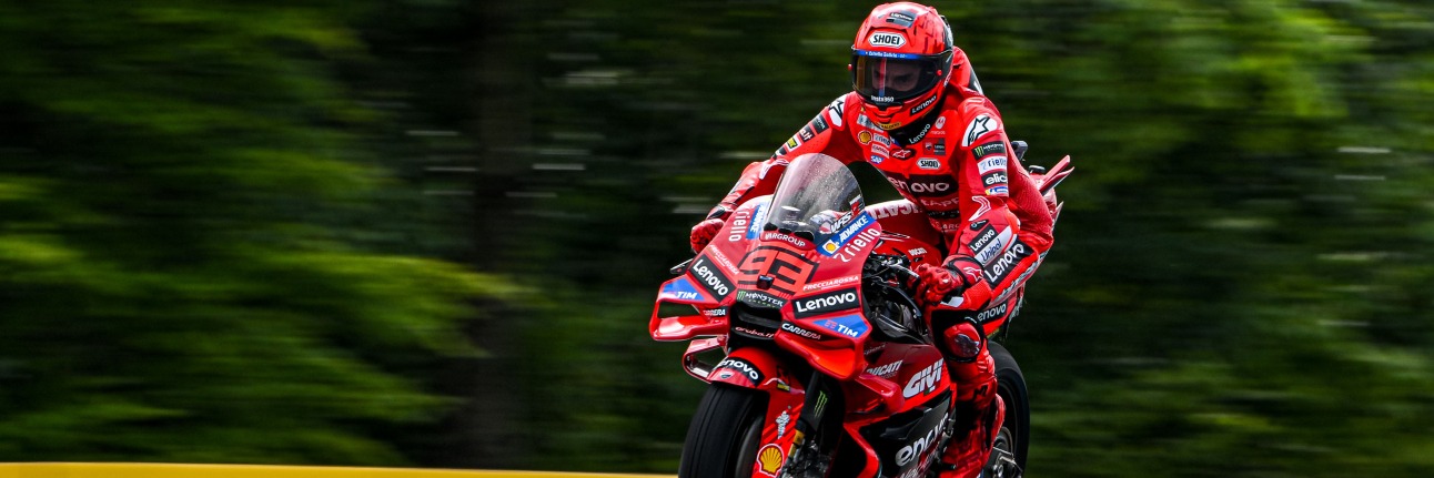 Marc Marquez on track at Brno in MotoGP 2025