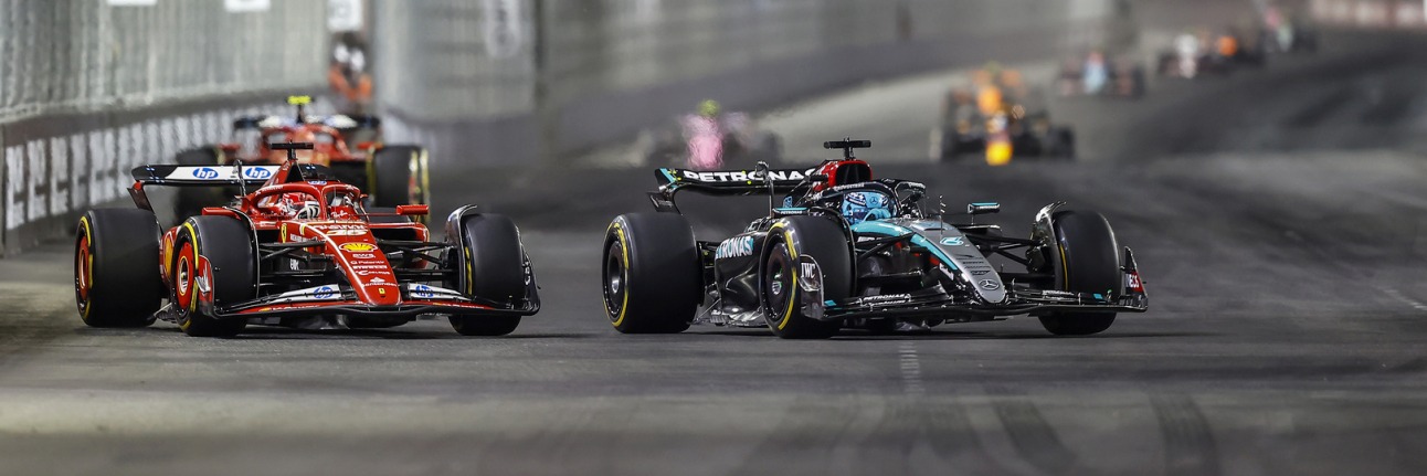 George Russell en route to victory at the 2024 Las Vegas Grand Prix