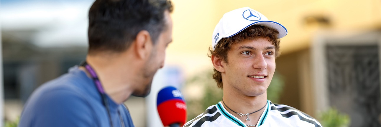 Kimi Antonelli being interviewed in Drive to Survive Season 8