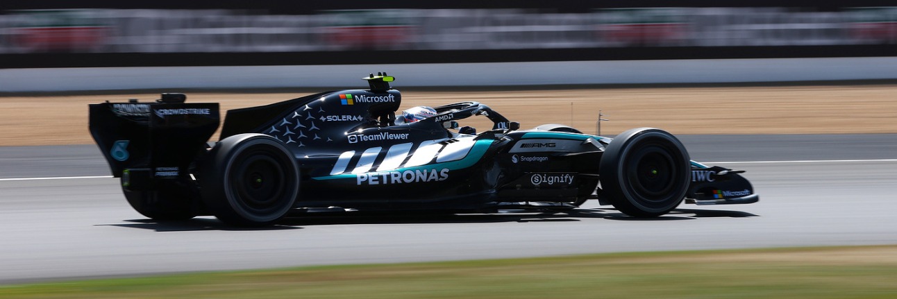 Kimi Antonelli on his way to pole position for the 2026 British Grand Prix