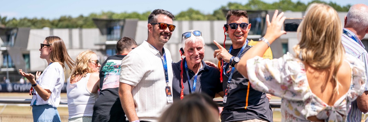 F1 fans in the Ignition Club at the British Grand Prix