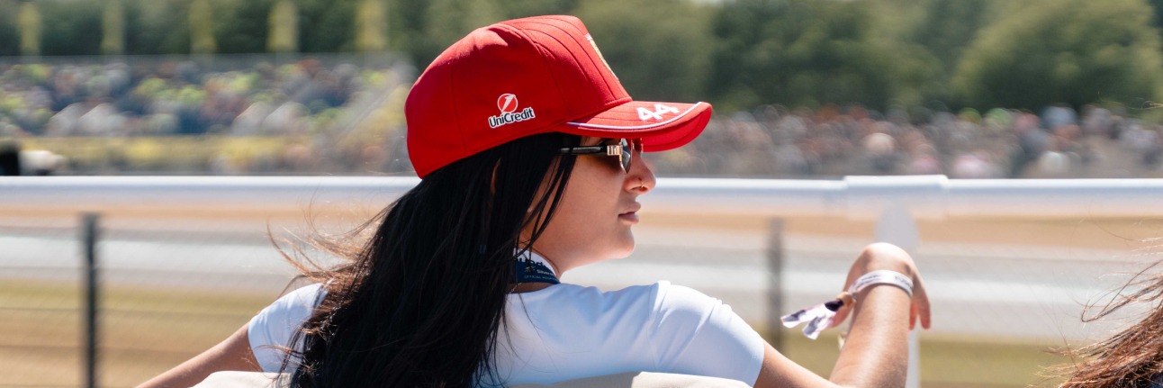 An F1 fan in British Grand Prix hospitality
