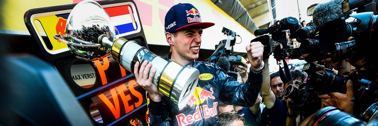 Max Verstappen after winning the 2016 Spanish Grand Prix