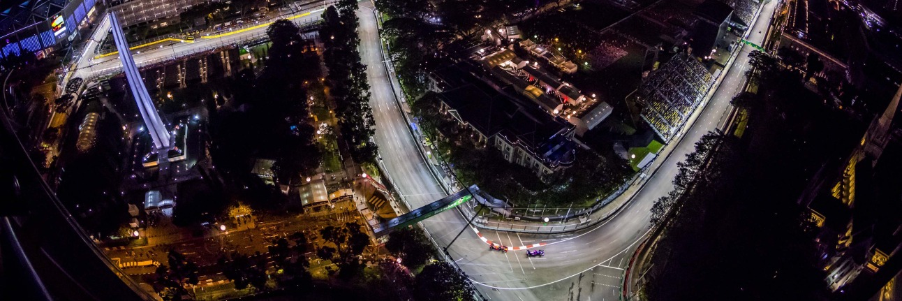 The 2017 Singapore Grand Prix viewed from above
