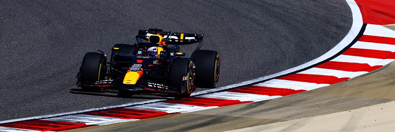 Max Verstappen on track for pre-season testing in Bahrain