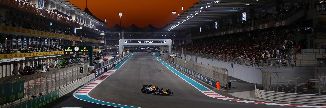 Max Verstappen racing in the Abu Dhabi Grand Prix