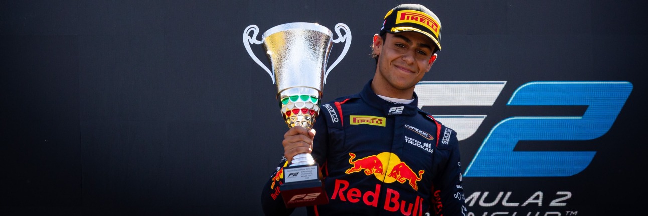 Arvid Lindblad on the F2 podium