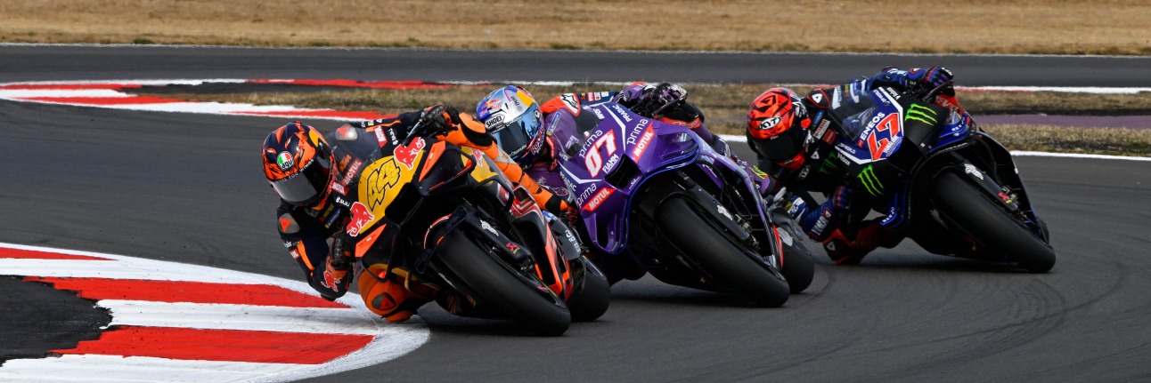MotoGP riders racing at the 2026 British Grand Prix MotoGP