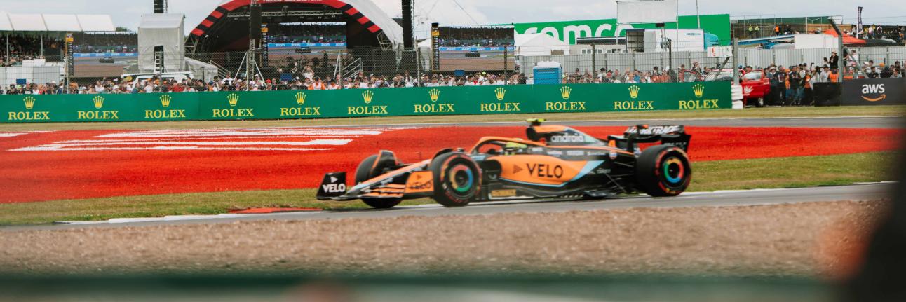 Lando Norris on track for the 2022 British Grand Prix 