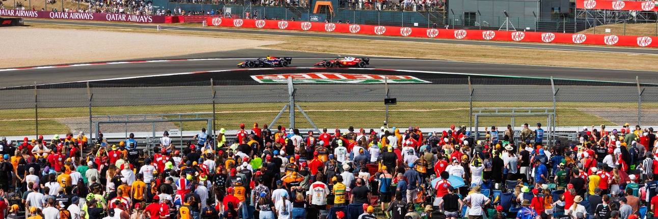 F1 fans watch the 2026 British Grand Prix trackside at Silverstone