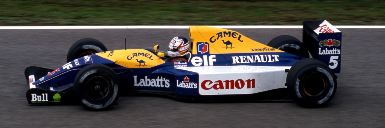 Nigel Mansell in the Williams FW14B