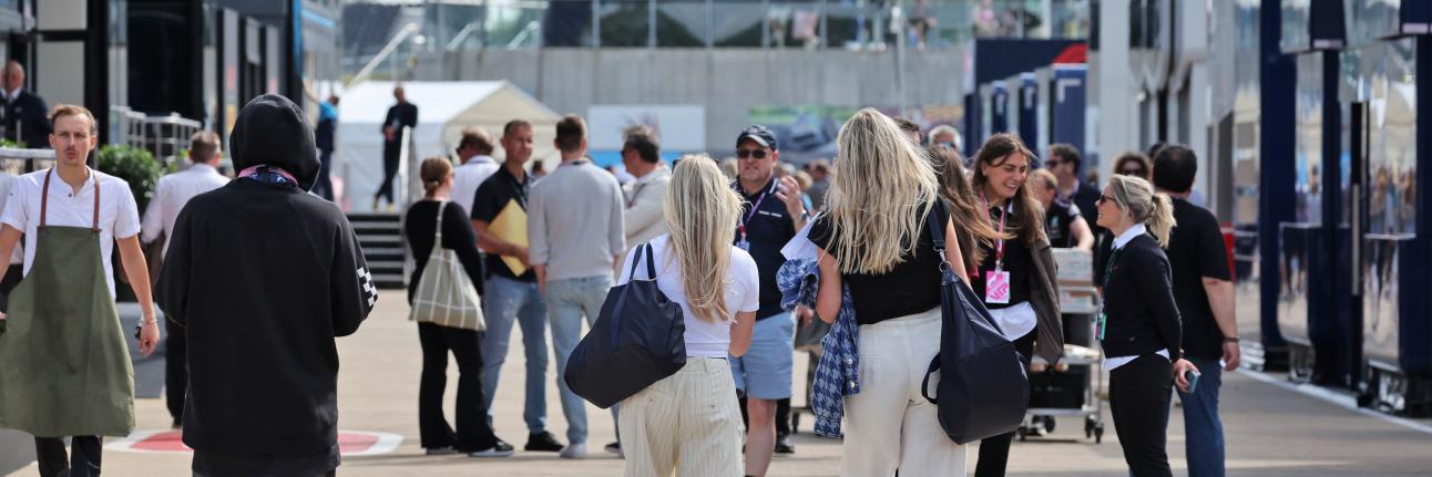 Fans in the paddock at the 2023 British Grand Prix