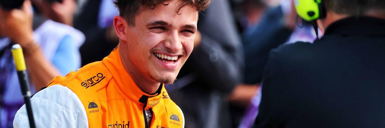 Lando Norris after qualifying second for the 2023 British Grand Prix