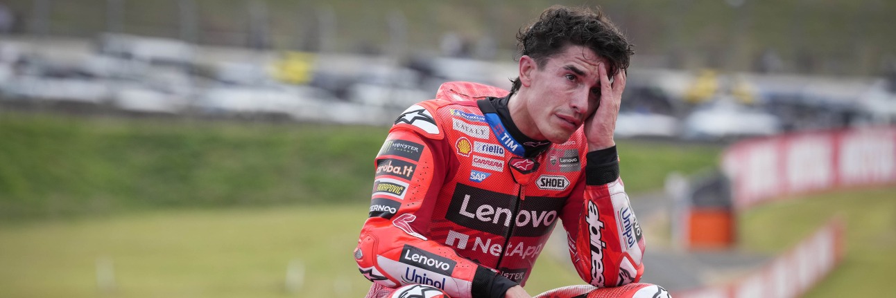 Marc Marquez is emotional after winning his 7th MotoGP title