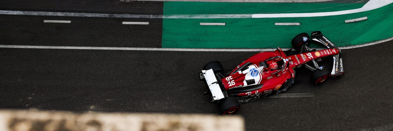 Ferrari F1 car on track in Azerbaijan