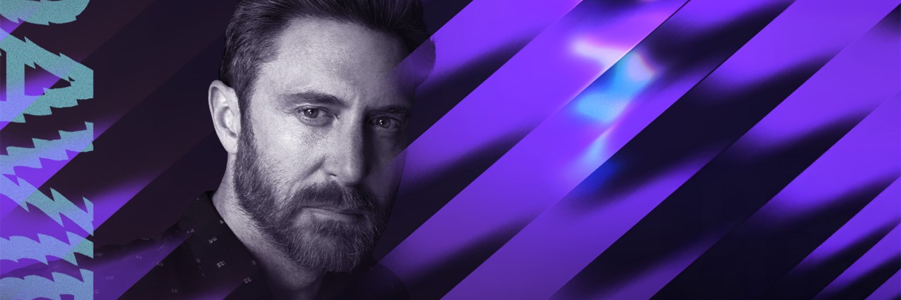 David Guetta graphic announcing the DJ as a 2025 British Grand Prix headliner