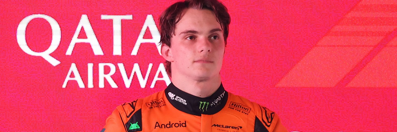 oscar piastri on the podium in qatar