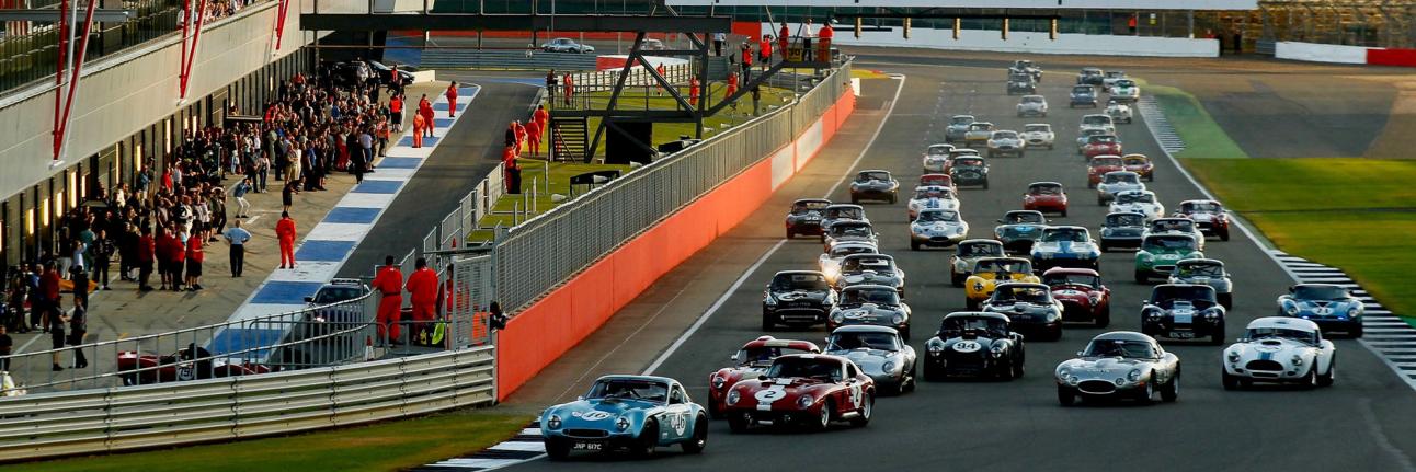 A grid of cars competing at The Classic Silverstone