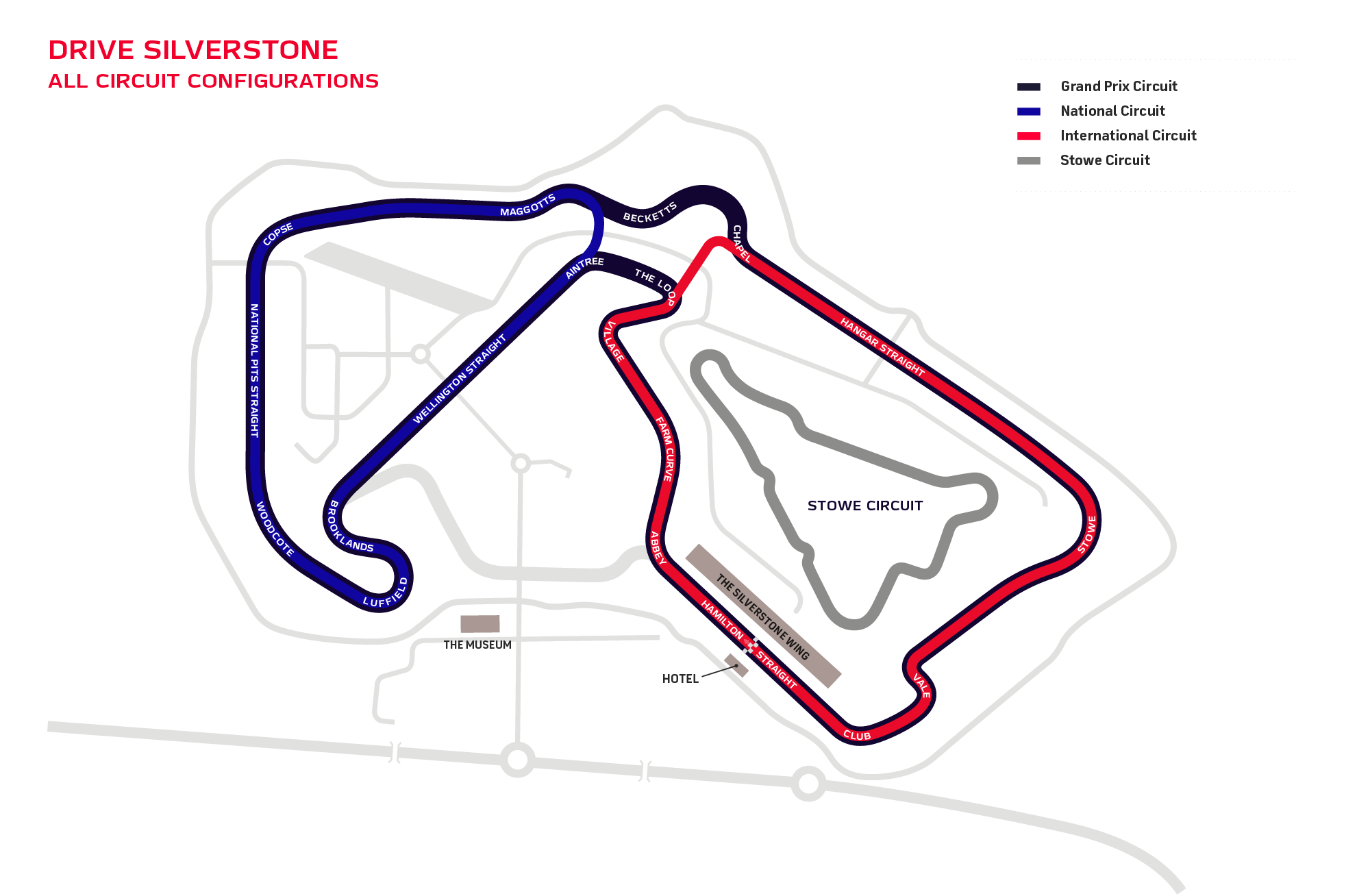 Drive Silverstone all circuits maps