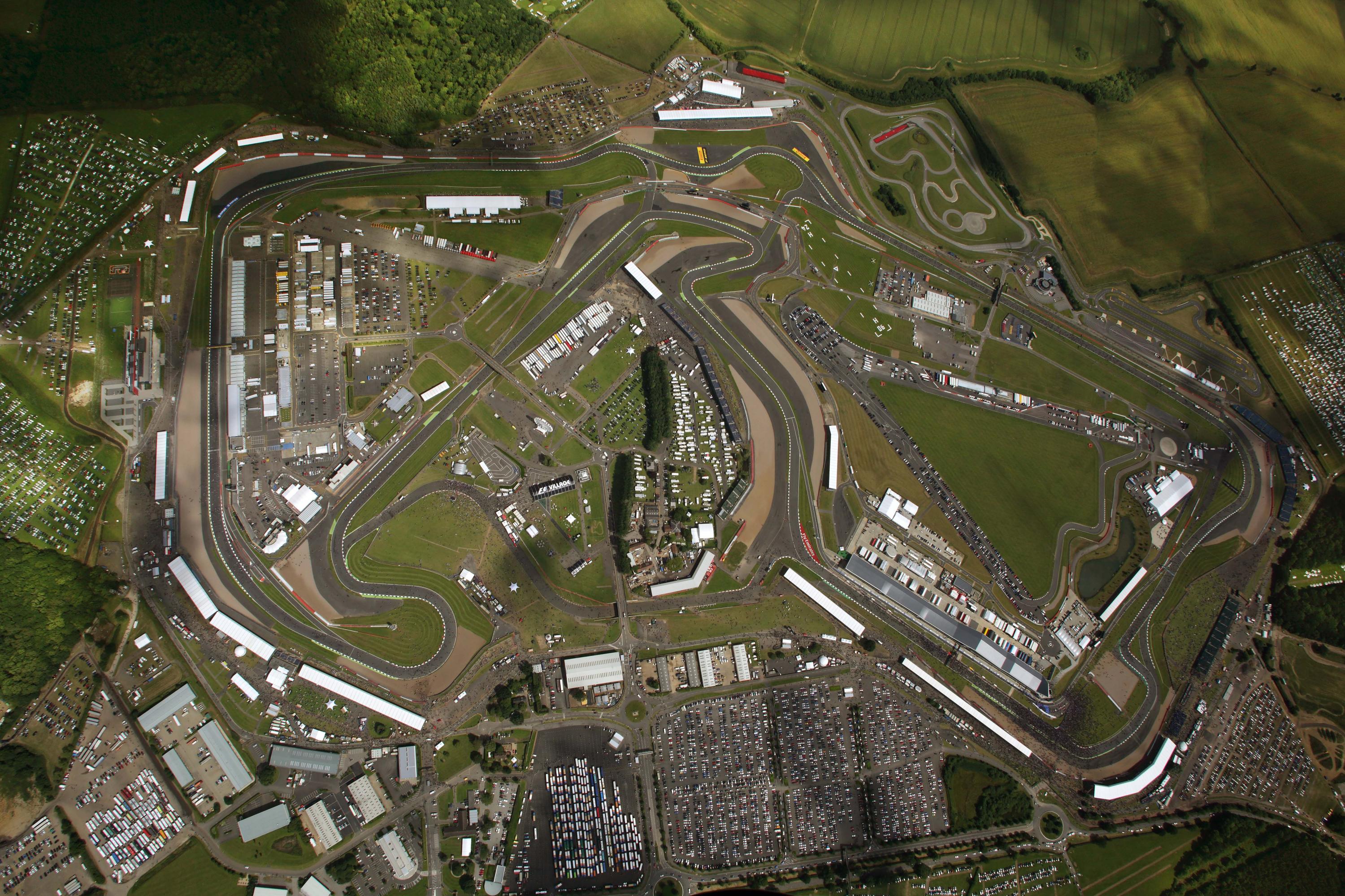 Silverstone aerial view of the circuit