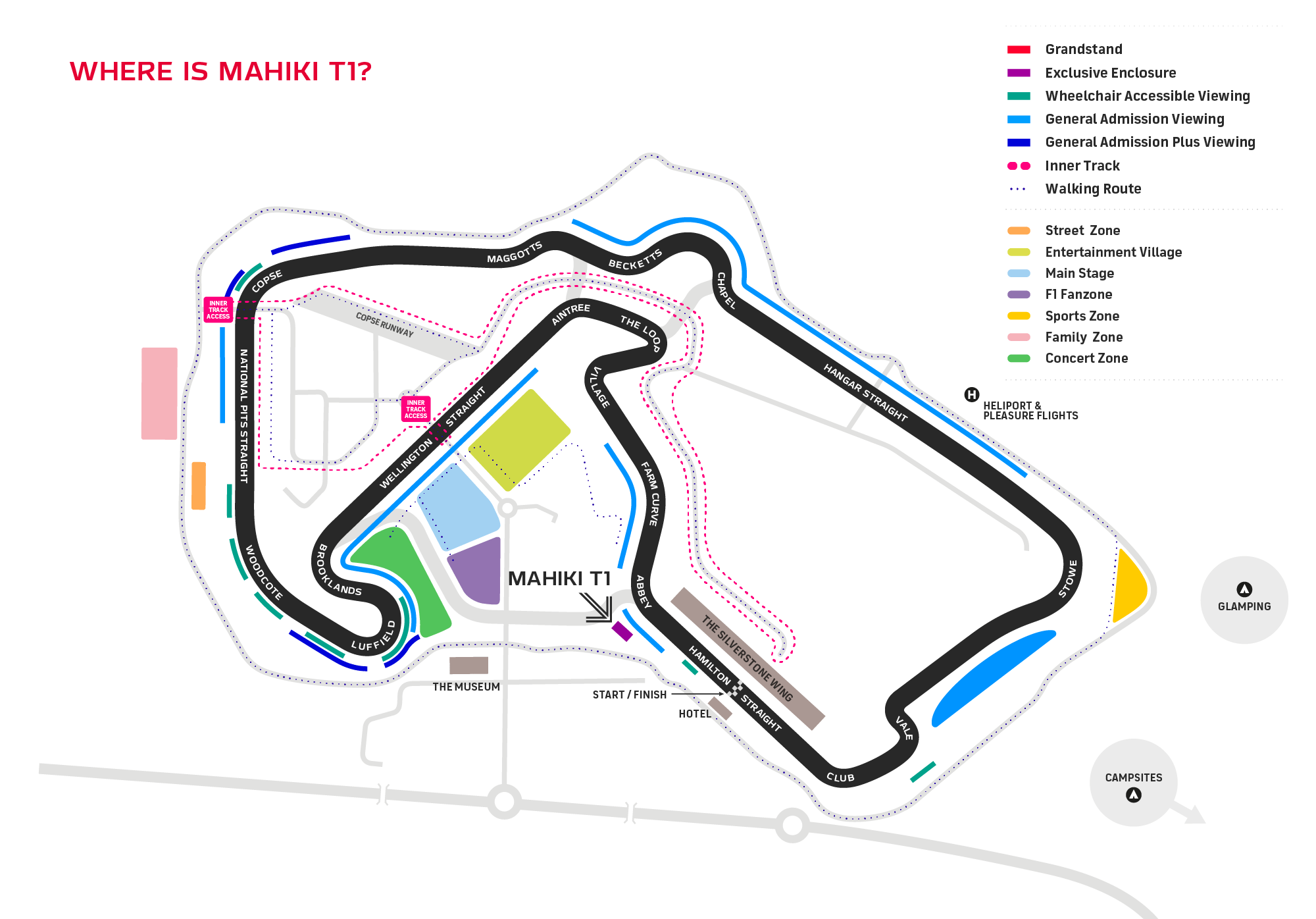 Formula 1 Aramco British Grand Prix Area Overview Silverstone