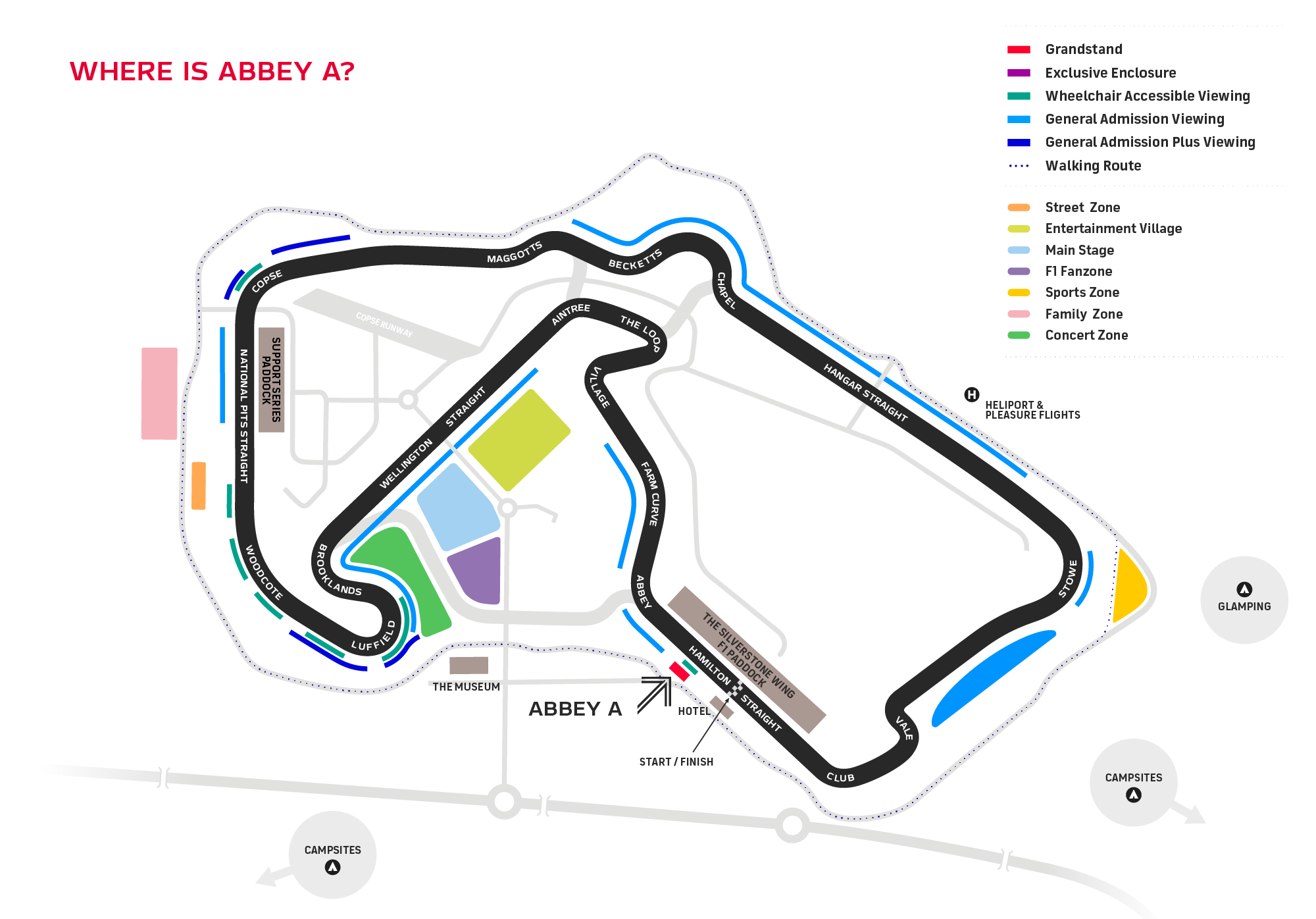 Formula 1 Qatar Airways British Grand Prix Area Overview Silverstone