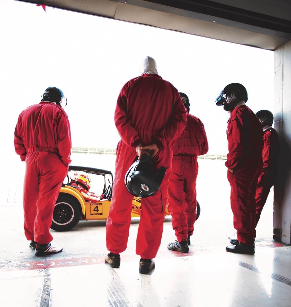 Team building exercise from the pits