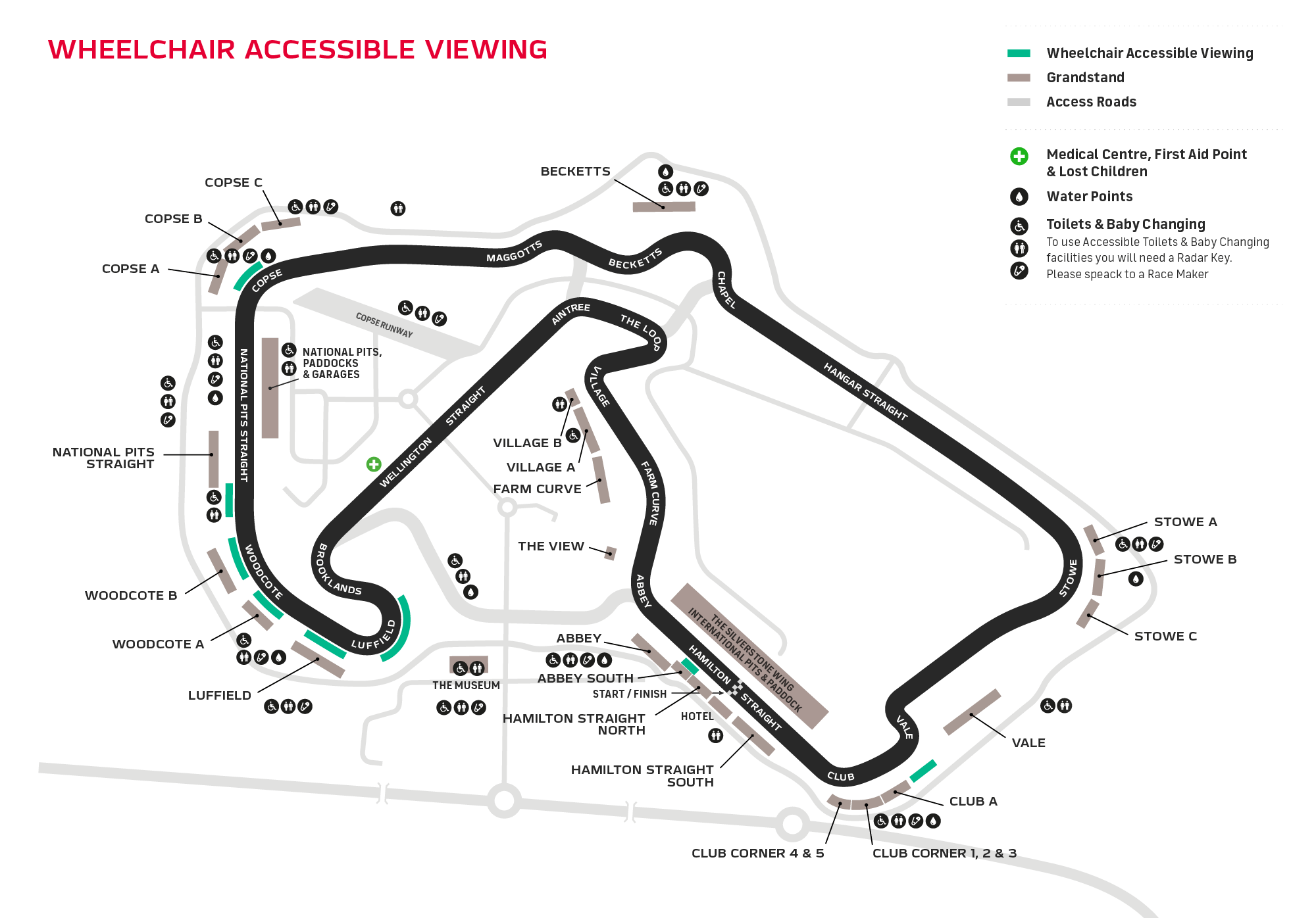 Formula 1 2021 Accessible Viewing Map