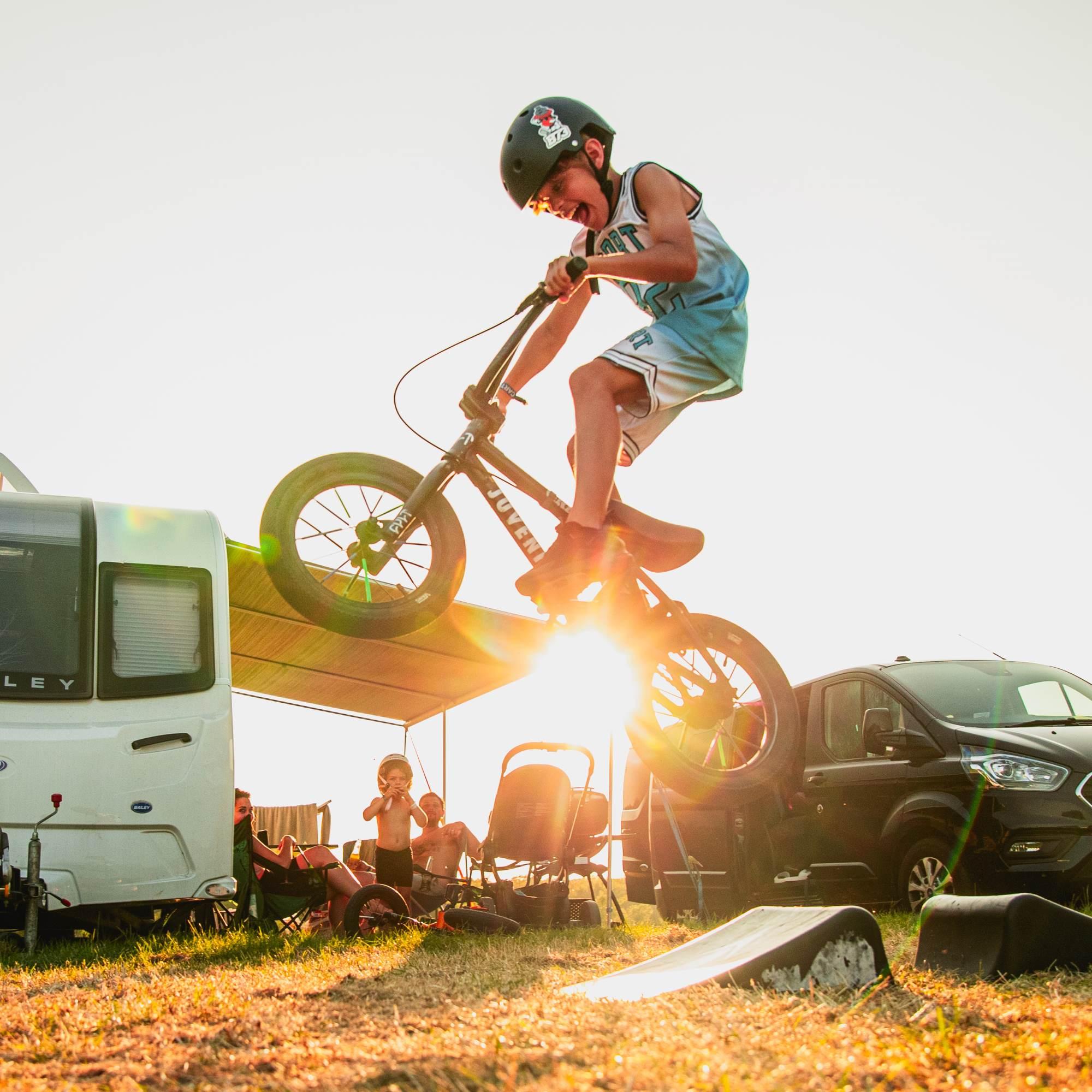 kid on bike