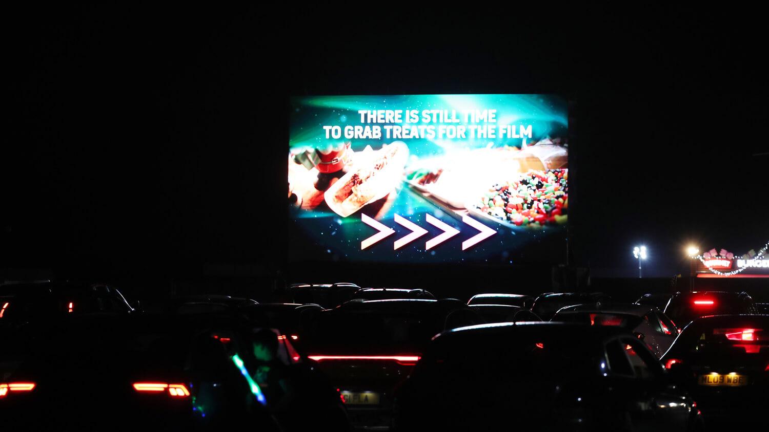 Drive in cinema at Silverstone