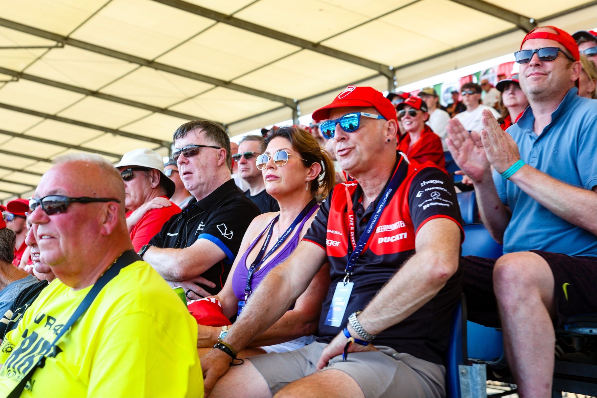 fans in grandstand