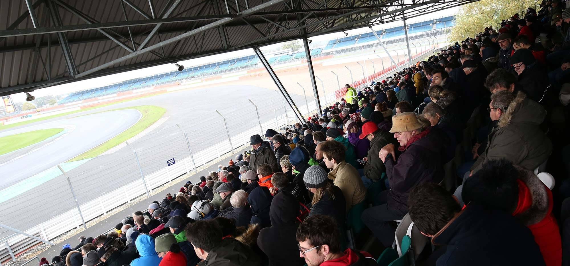 fans inside grandstand