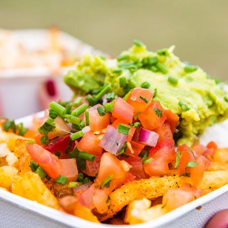 loaded fries with topping