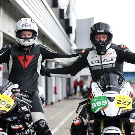 Two bikers at Silverstone Bike Track Day