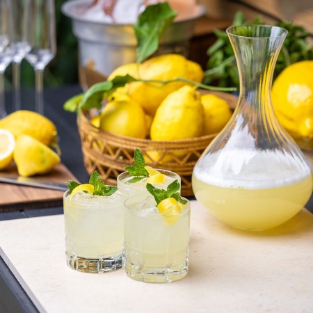 lemonades on a table