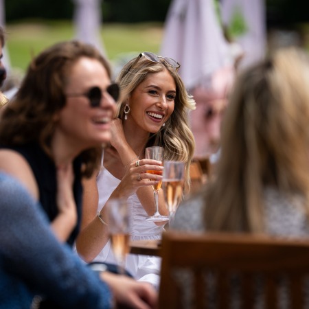 nova glamping two people smiling and laughing