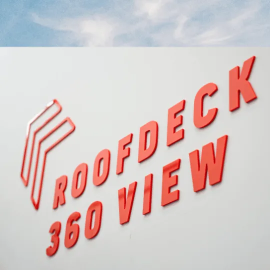 Roof deck sign sky deck