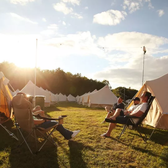 enjoying glamping