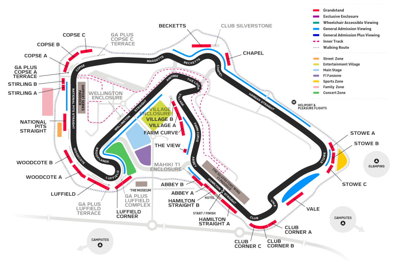 Formula 1 Qatar Airways British Grand Prix Area Overview | Silverstone