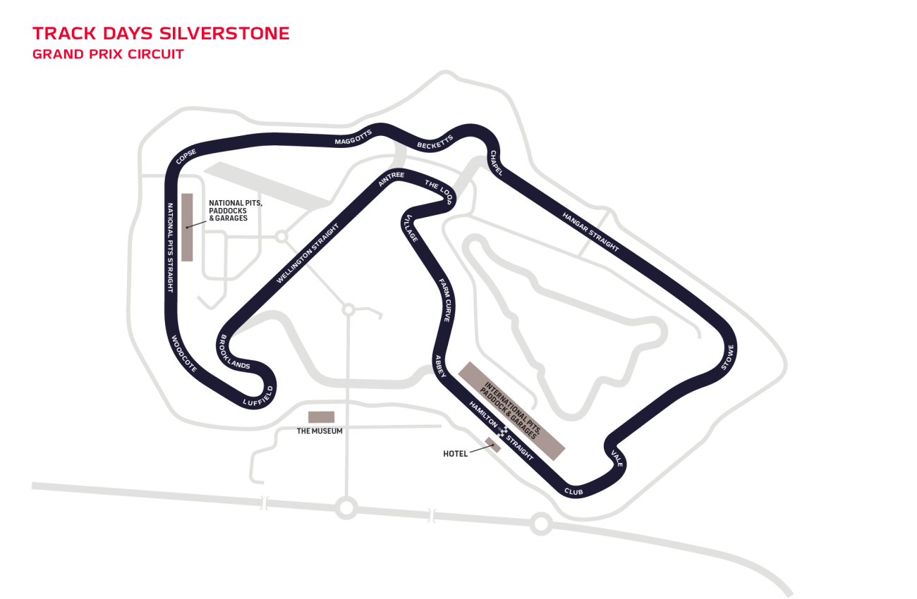 Silverstone Grand Prix Circuit Map