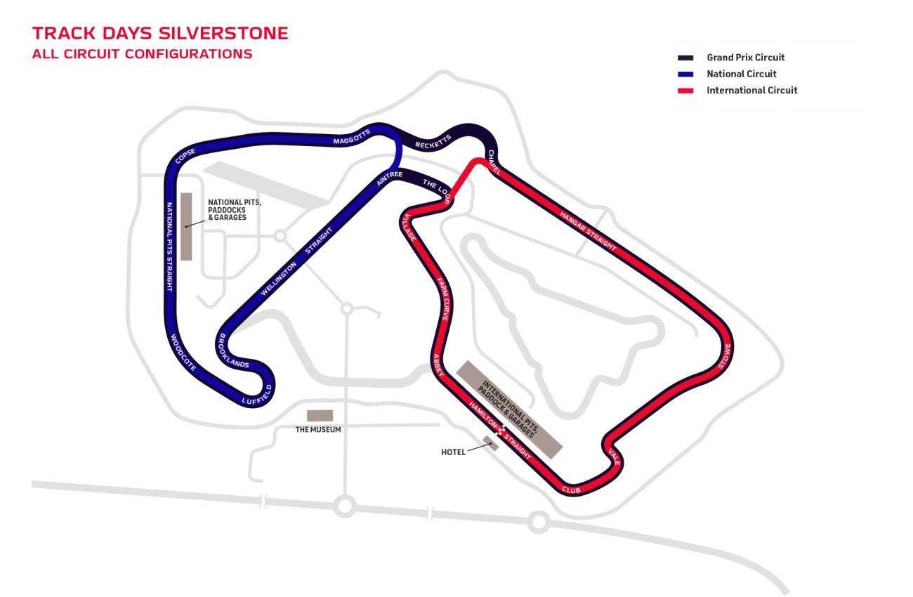 Track Days circuits at Silverstone