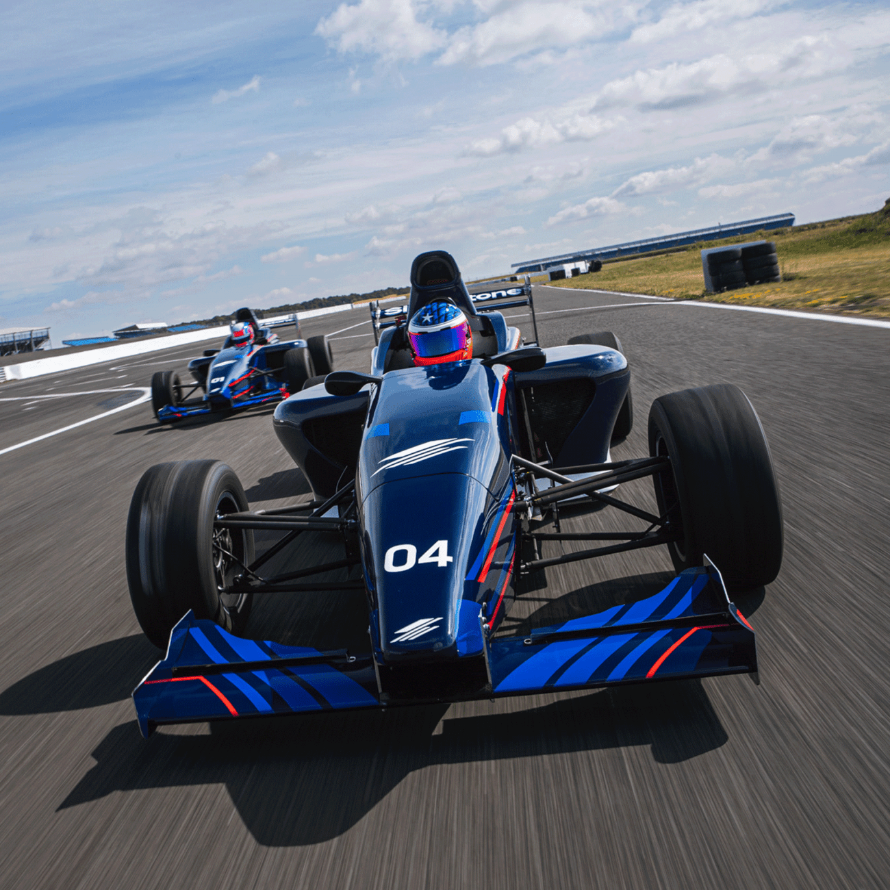 Single seater cars on track