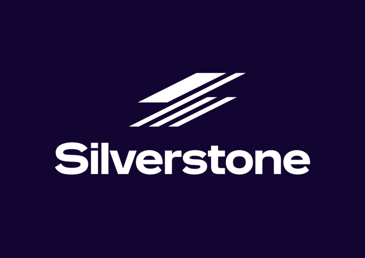 Silverstone Logo - White on Midnight Blue