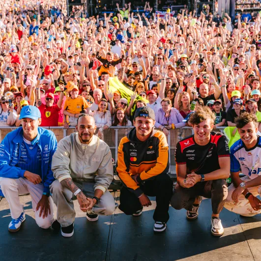 all 5 british F1 drivers on the mainstage