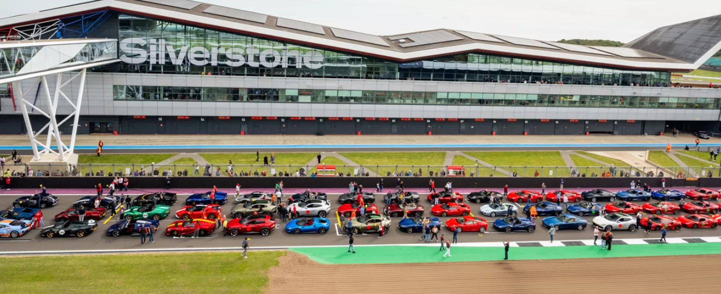 ferrari cars outside the wing for ferrari racing days