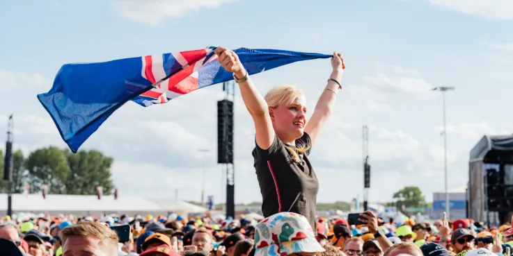 fans at the british grand prix
