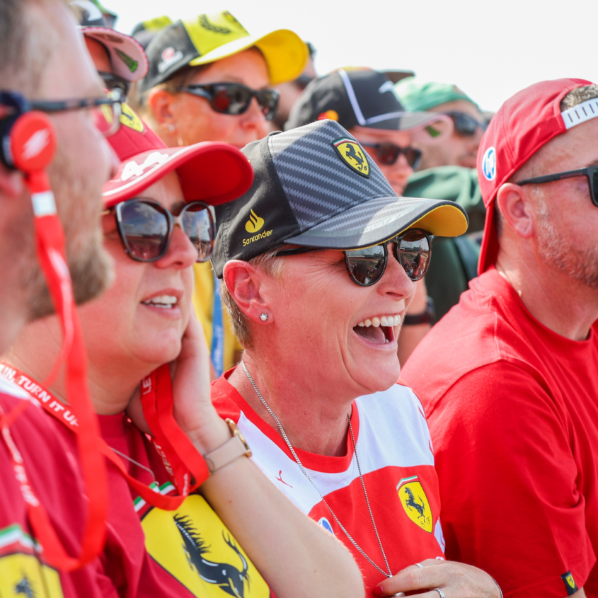 fans in grandstand